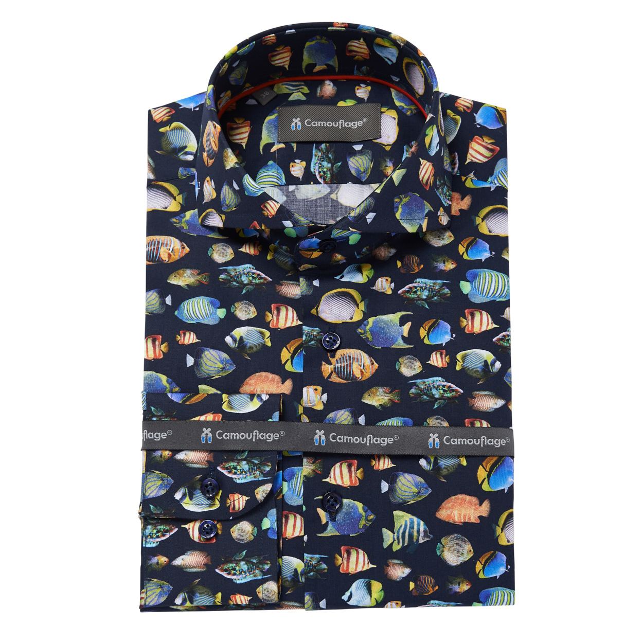 navy poplin heren overhemd van The Art of Camouflage